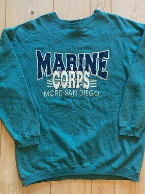 Vintage 90s Marine Corps Recruit Depot MCRD San Diego California Sweatshirt XL